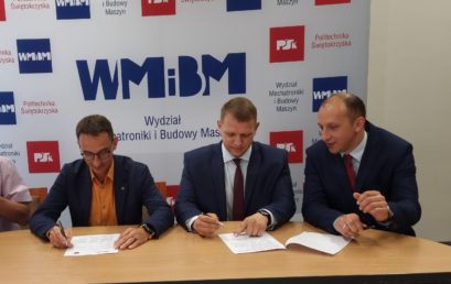 Umowa o współpracy pomiędzy Wydziałem Mechatroniki i Budowy Maszyn a firmą ISKRA Zakład Maszyn i Łożysk Specjalnych Sp. z o. o.
