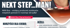 Reklama programu stażowego "Next Step...MAN!" dla MAN Bus.