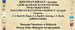 Plakat informuje o III Świętokrzyskich Dniach Muzyki Dawnej, koncercie w Muzeum Narodowym w Kielcach 4 września 2022.