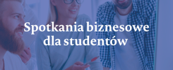 Grupa młodych ludzi pracuje przy komputerze. Tytuł: "Polska Wschodnia na start! Spotkania biznesowe dla studentów.