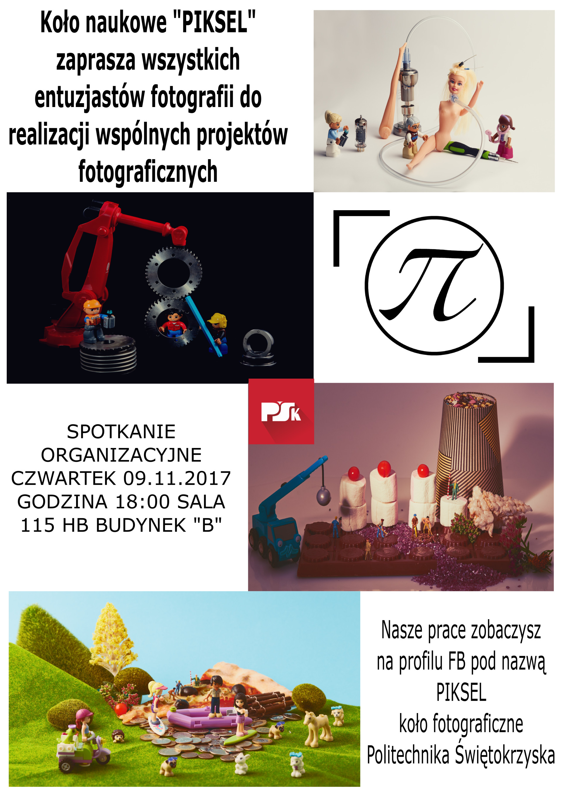 Koło naukowe "PIKSEL" zaprasza na spotkanie organizacyjne 09.11.2017 o 18:00 w sali 115 HB.