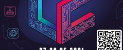 Plakat informuje o Mistrzostwach Polski Programistów PLC, które odbędą się 27-29.05.2021.