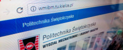 Strona internetowa Politechniki Świętokrzyskiej, Wydział Mechatroniki i Budowy Maszyn.
