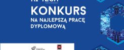 Konkurs na najlepszą pracę dyplomową "HI-TECH". Logo Kieleckiego Parku Technologicznego i Politechniki Świętokrzyskiej.