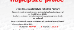 Konkurs na najlepsze prace w dziedzinach Automatyka, Robotyka, Pomiary. Zgłoszenia do 29.02.2024.